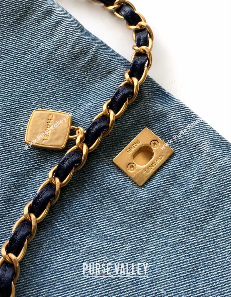 Chanel Denim Flap Bag with Large Pocket Light Blue 2025 CH070301 (yezi-250703014)