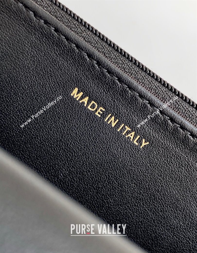 Chanel Lambskin Wallet On Chain WOC with Strass and Top Band Black 2025 AP4323 (yezi-250703015)