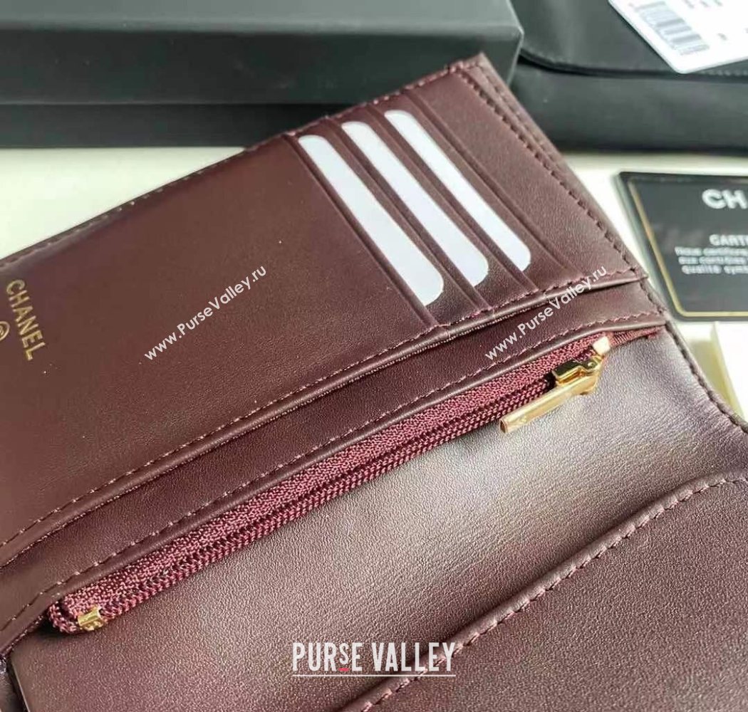 Chanel Lambskin Passport Cover Black/Gold 2025 A3658 (yezi-250702054)