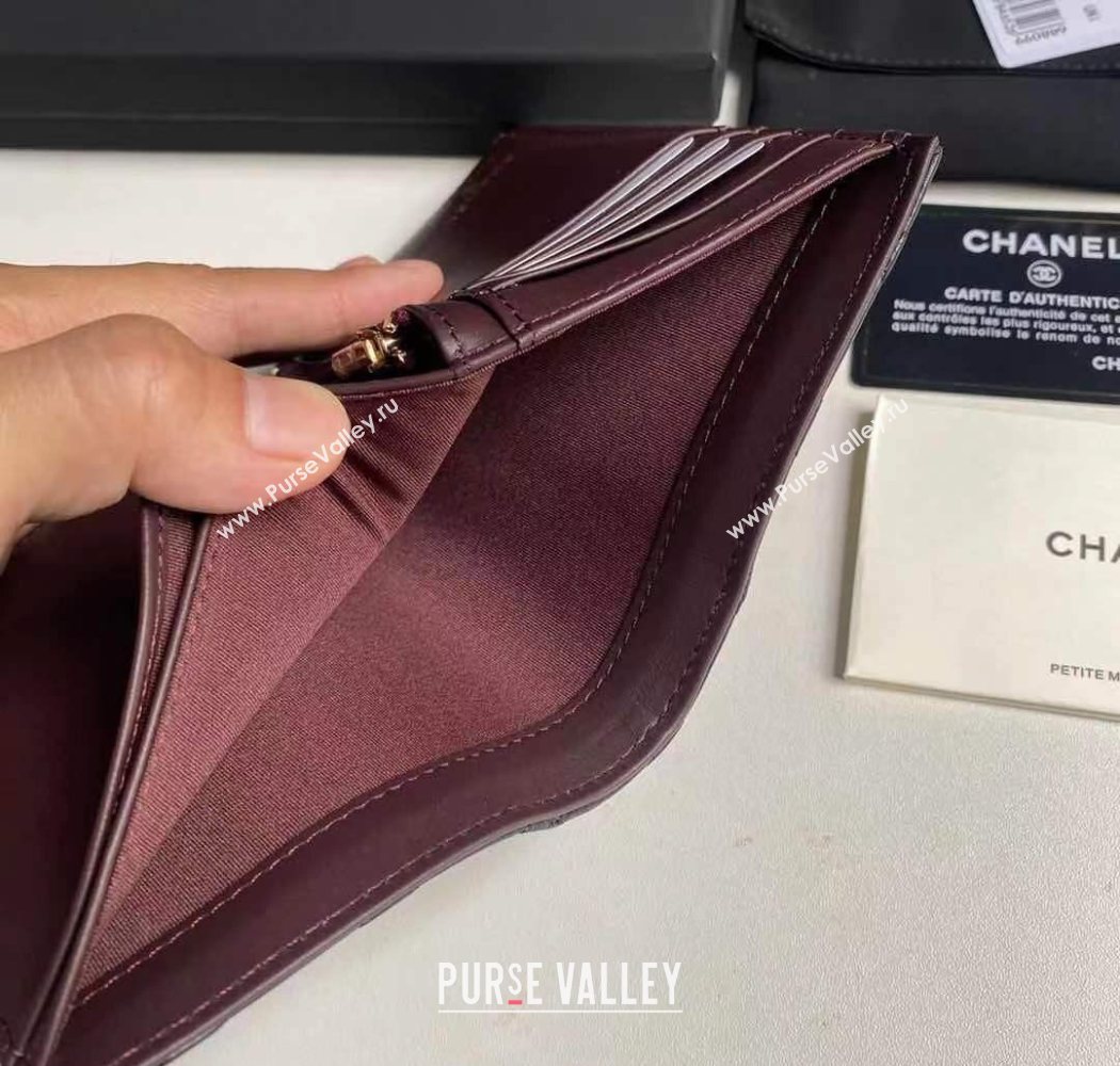 Chanel Lambskin Passport Cover Black/Gold 2025 A3658 (yezi-250702054)