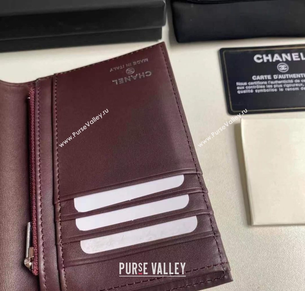 Chanel Lambskin Passport Cover Black/Silver 2025 A3658 (yezi-250702055)