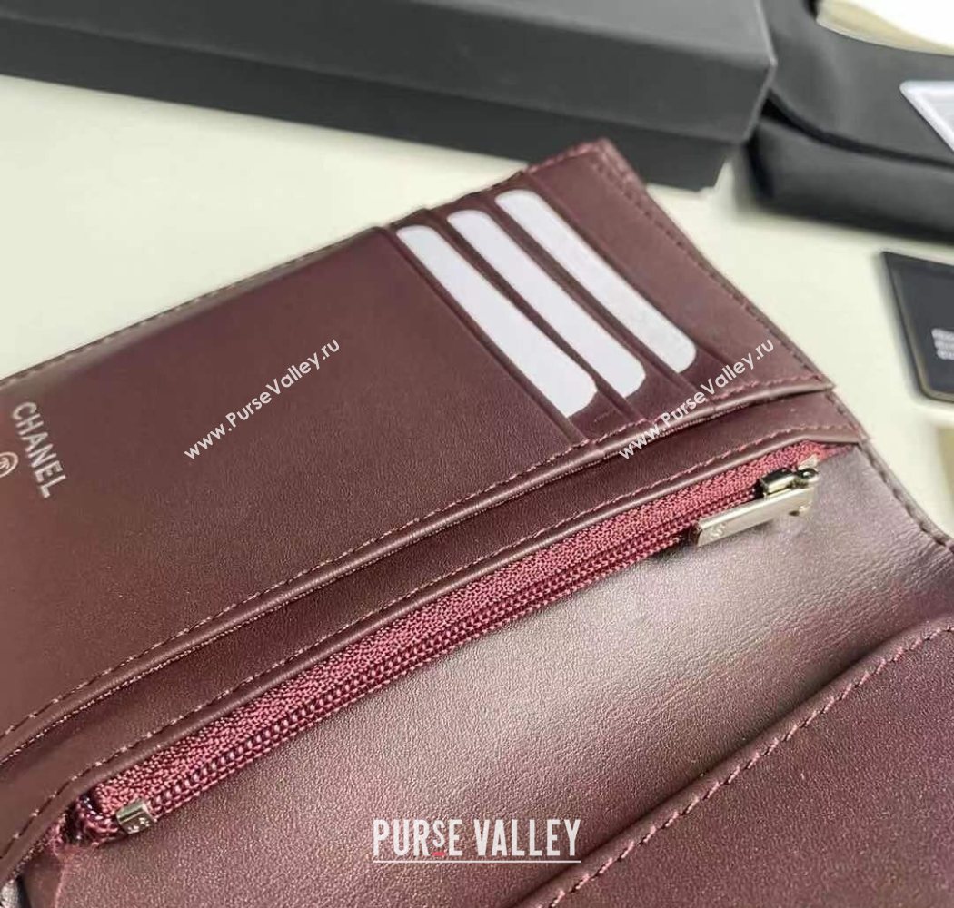 Chanel Lambskin Passport Cover Black/Silver 2025 A3658 (yezi-250702055)