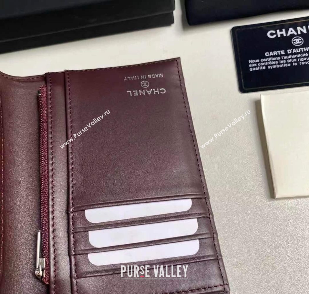 Chanel Grained Calfskin Passport Cover Black/Silver 2025 A3658 (yezi-250702056)