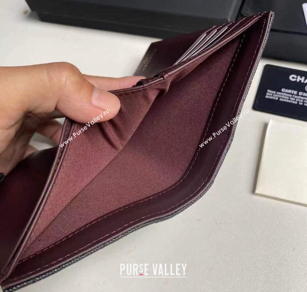 Chanel Grained Calfskin Passport Cover Black/Gold 2025 A3658 (yezi-250702057)