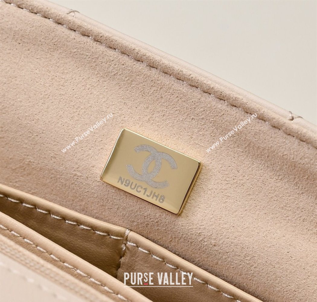 Chanel Calfskin Large Flap Bag with Top Handle Light Pink 2025 AS5467 (yezi-250703032)