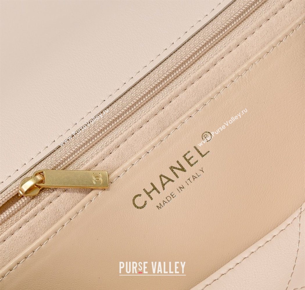 Chanel Calfskin Large Flap Bag with Top Handle Light Pink 2025 AS5467 (yezi-250703032)