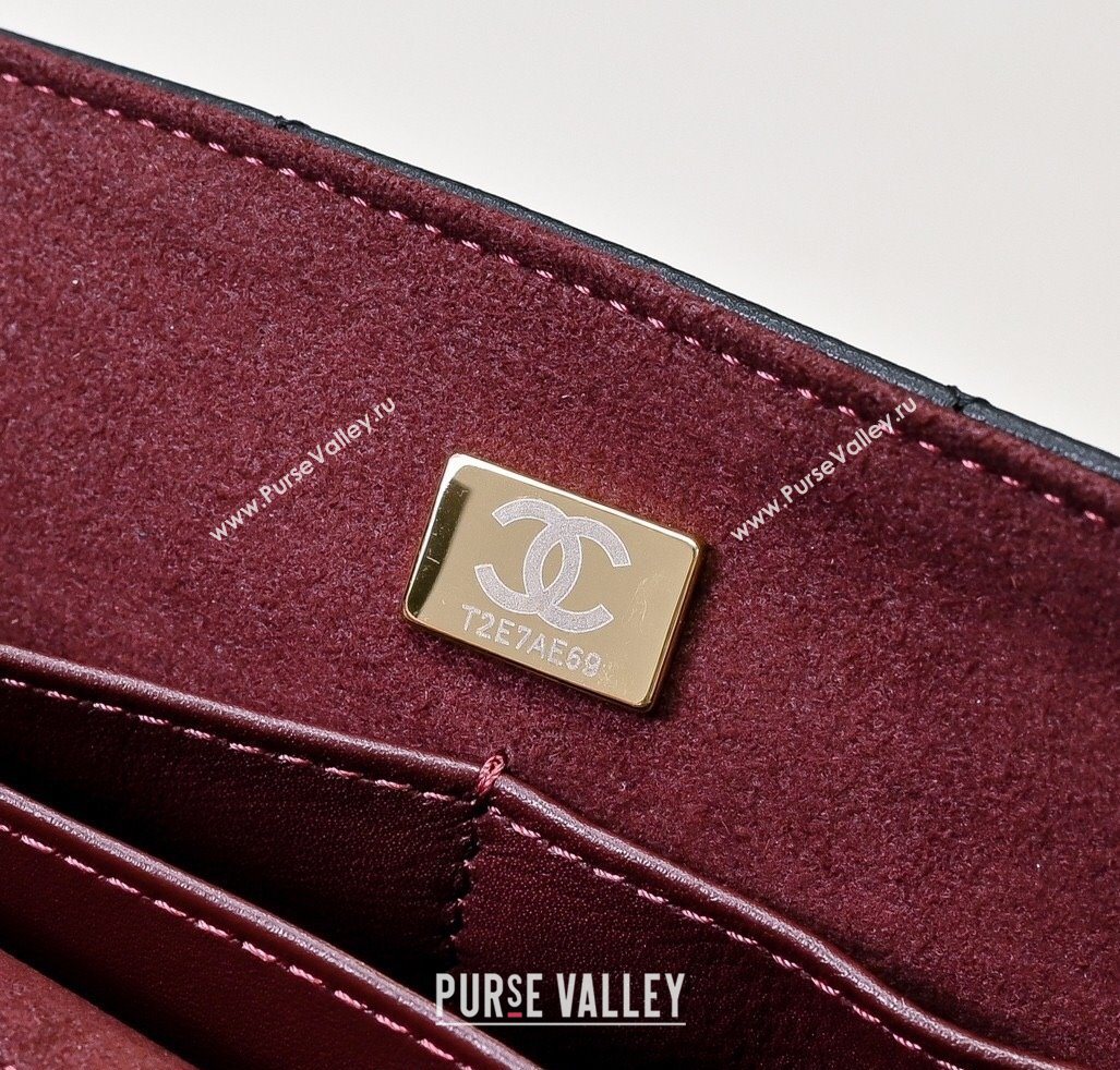 Chanel Calfskin Large Flap Bag with Top Handle Black 2025 AS5467 (yezi-250703034)