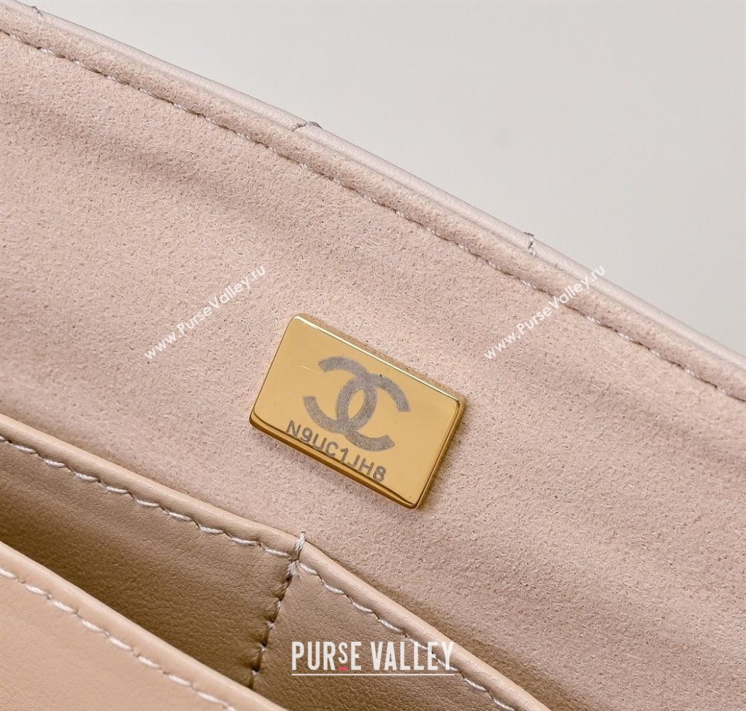 Chanel Calfskin Maxi Flap Bag with Top Handle Light Pink 2025 AS5543 (yezi-250703035)