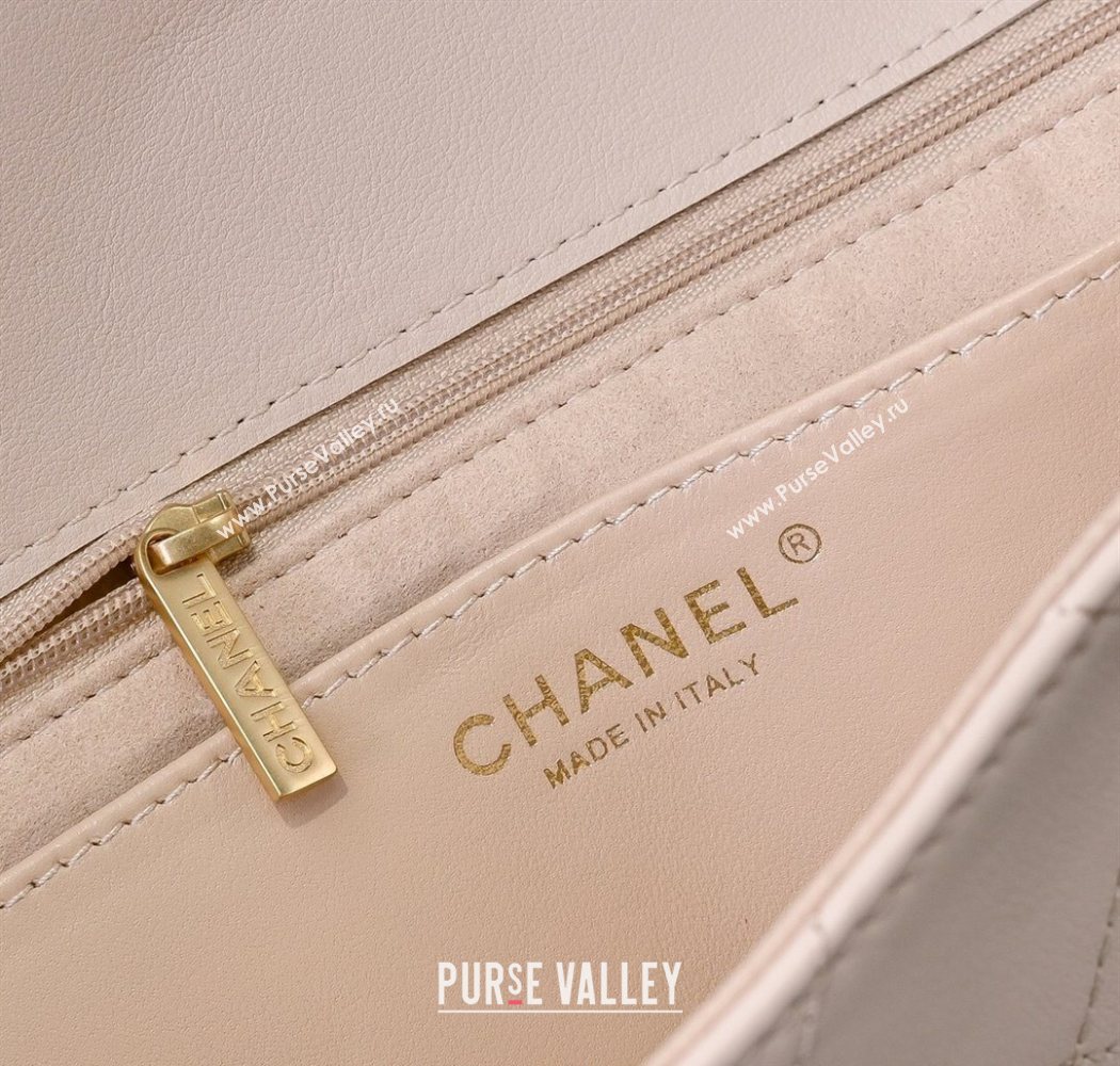 Chanel Calfskin Maxi Flap Bag with Top Handle Light Pink 2025 AS5543 (yezi-250703035)