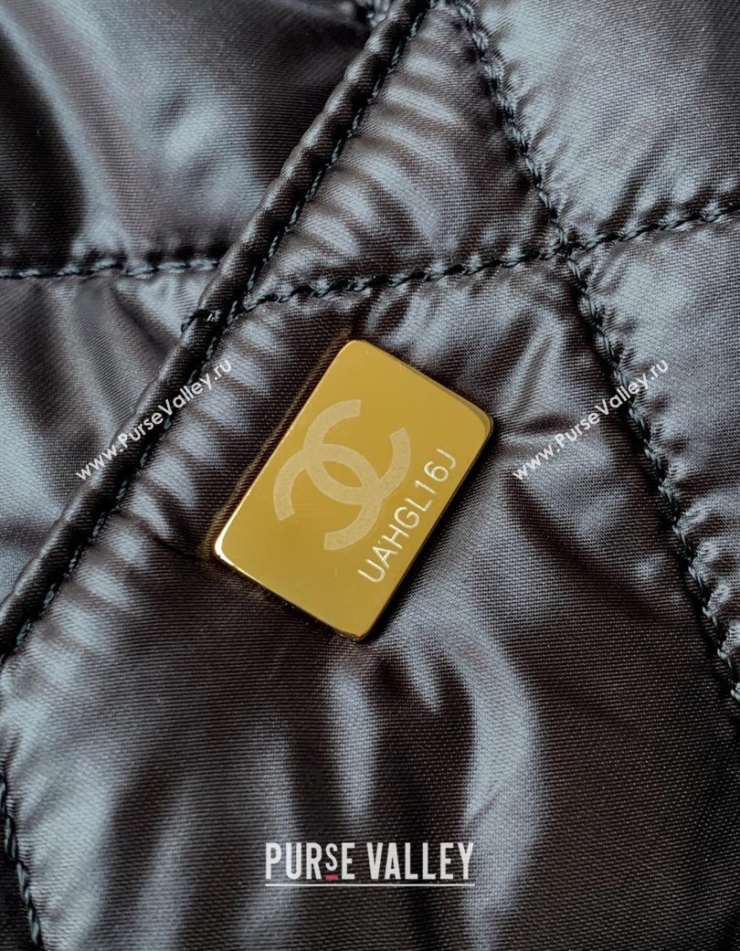 Chanel Cotton Coco Beach Bag Black/White 2025 AA3846 (ssz-250702068)