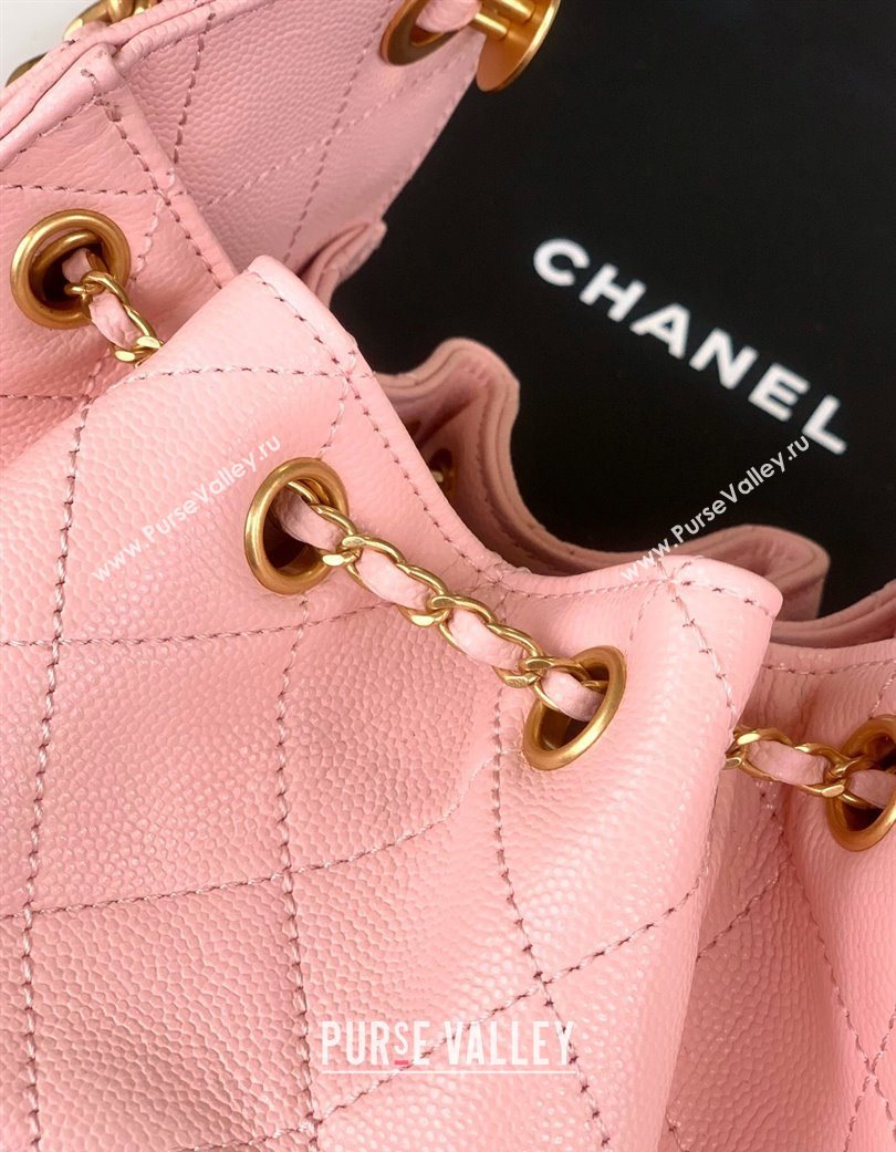 Chanel 25 Mini Hobo Handbag in Grained Calfskin Light Pink 2025 AS5631 (yezi-250702072)
