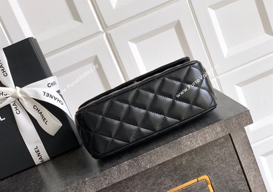Chanel Lambskin Mini Flap Bag with Top Handle Bag Black 2025 0702 (yezi-250702048)