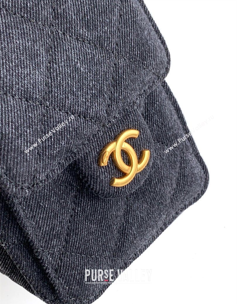 Chanel 25 Mini Hobo Handbag in Denim Grey 2025 AS5631 (yezi-250702078)