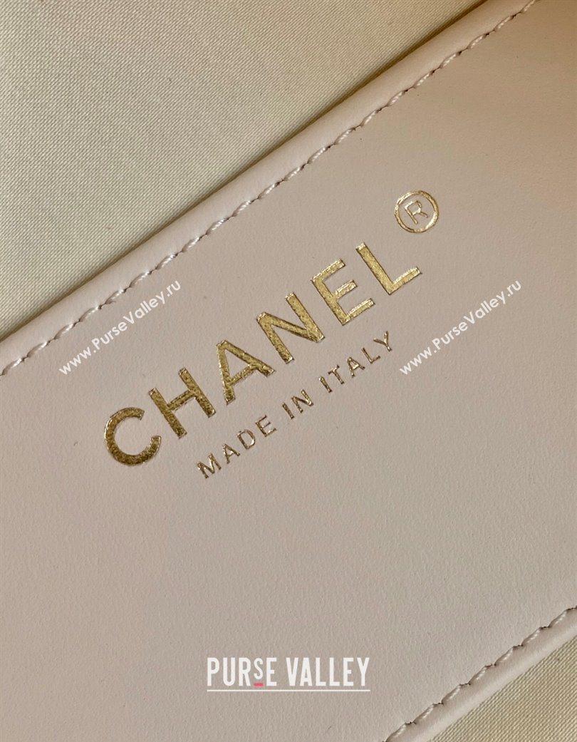 Chanel 25 Mini Hobo Handbag in Grained Calfskin White 2025 AS5631 (yezi-250702081)