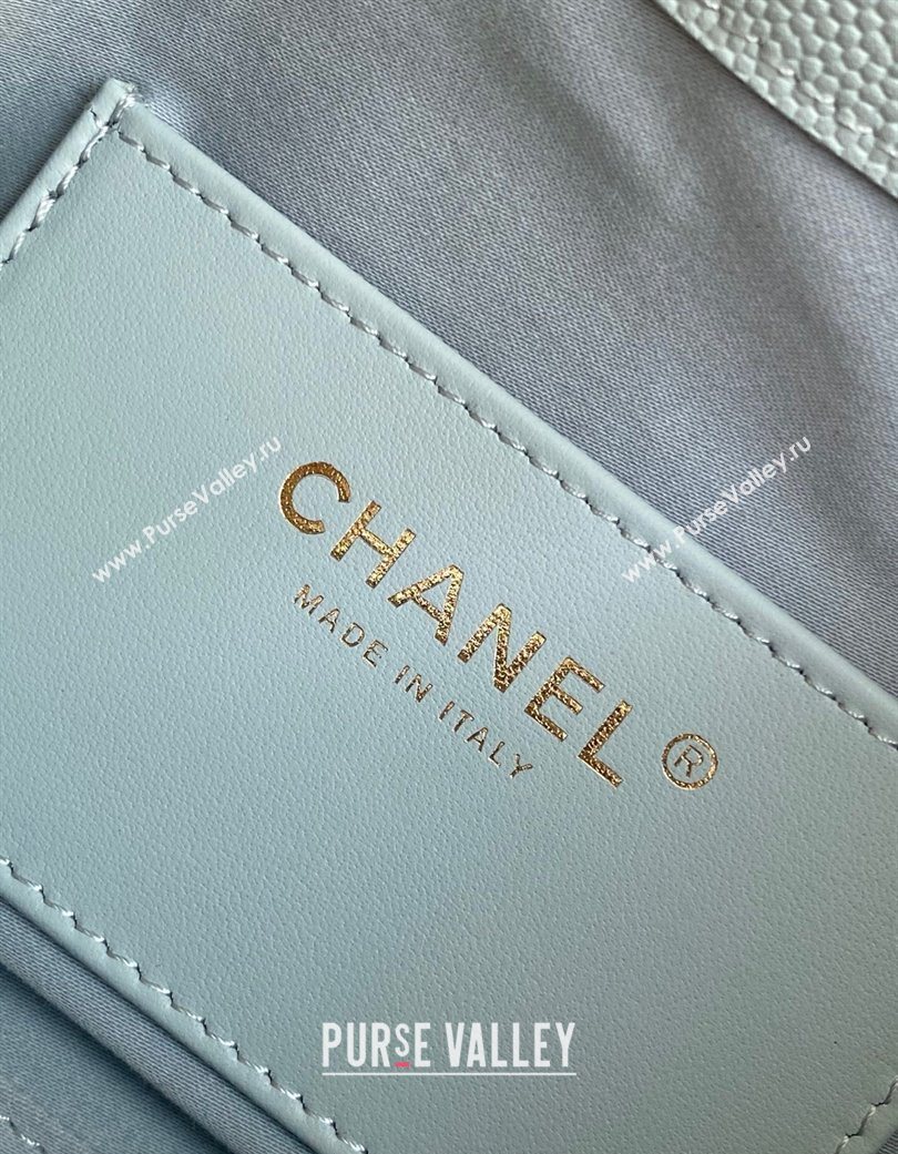 Chanel 25 Mini Hobo Handbag in Grained Calfskin Light Blue 2025 AS5631 (yezi-250702082)