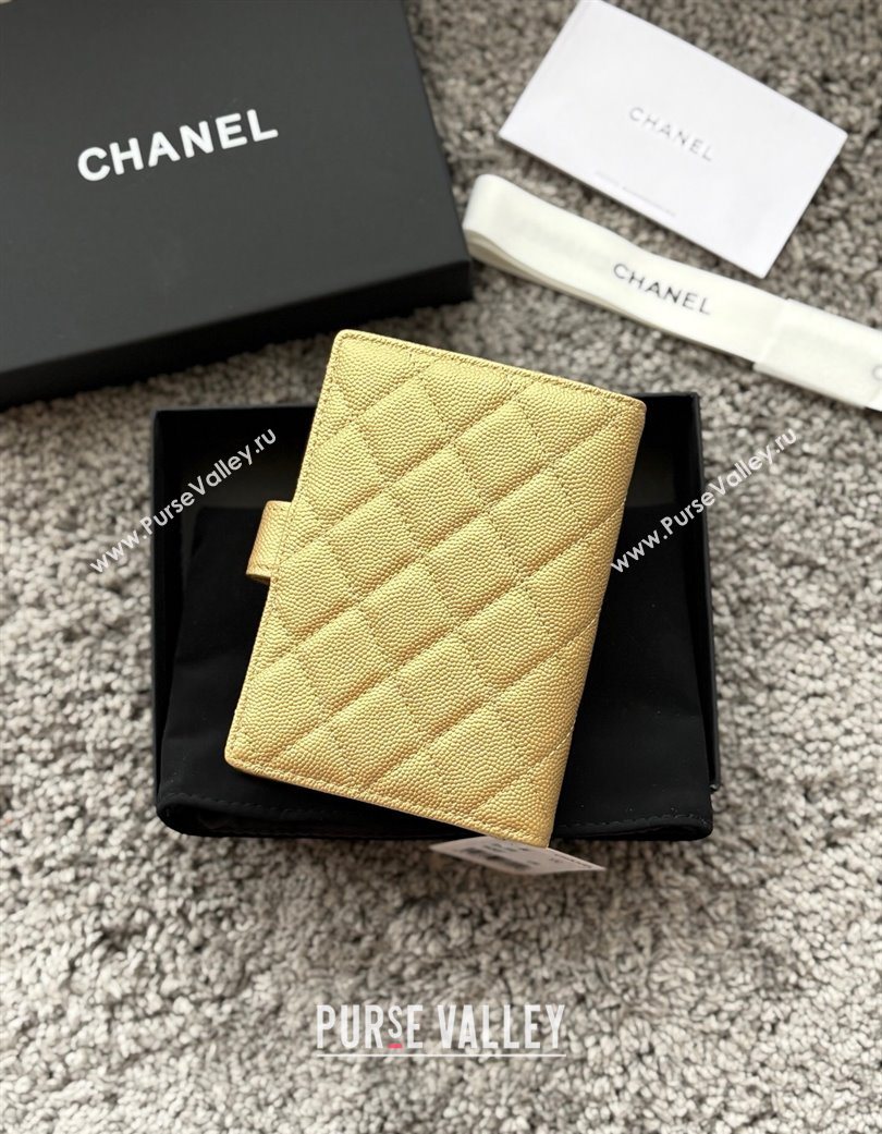 Chanel Grained Calfskin Passport Cover Gold-Tone 2025 A3658 (yezi-250702060)