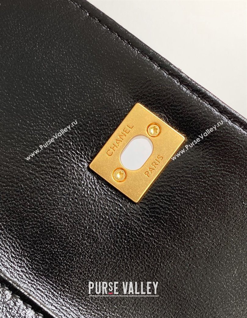 Chanel Suede Lambskin Phone Holder with Strap Black/Grey 2025 AP4679 (yezi-250703050)