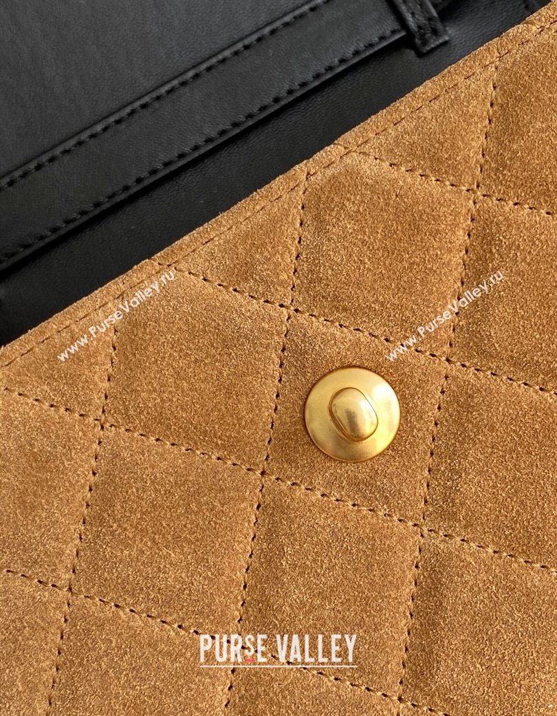 Chanel Suede Lambskin Phone Holder with Strap Beige/Black 2025 AP4679 (yezi-250703051)