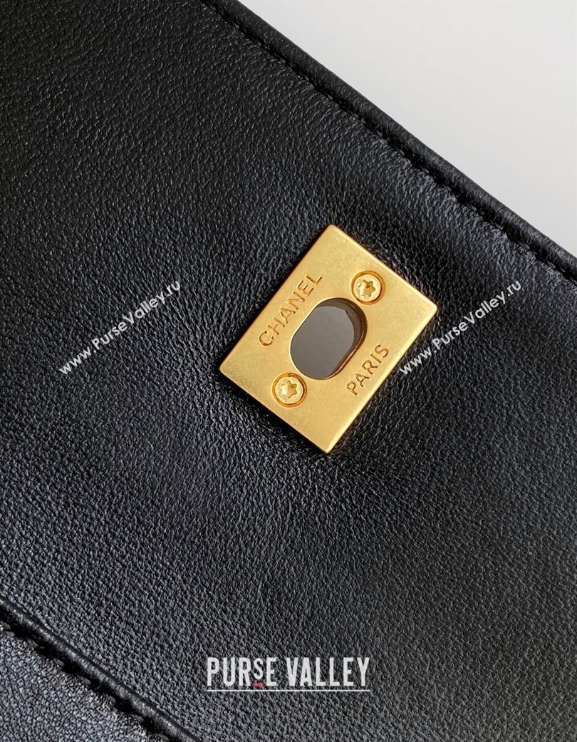 Chanel Suede Lambskin Phone Holder with Strap Black2 2025 AP4677 (yezi-250703053)