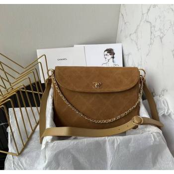 Chanel Suede Hobo Bag AS5886 Brown 2025 (yezi-250703042)
