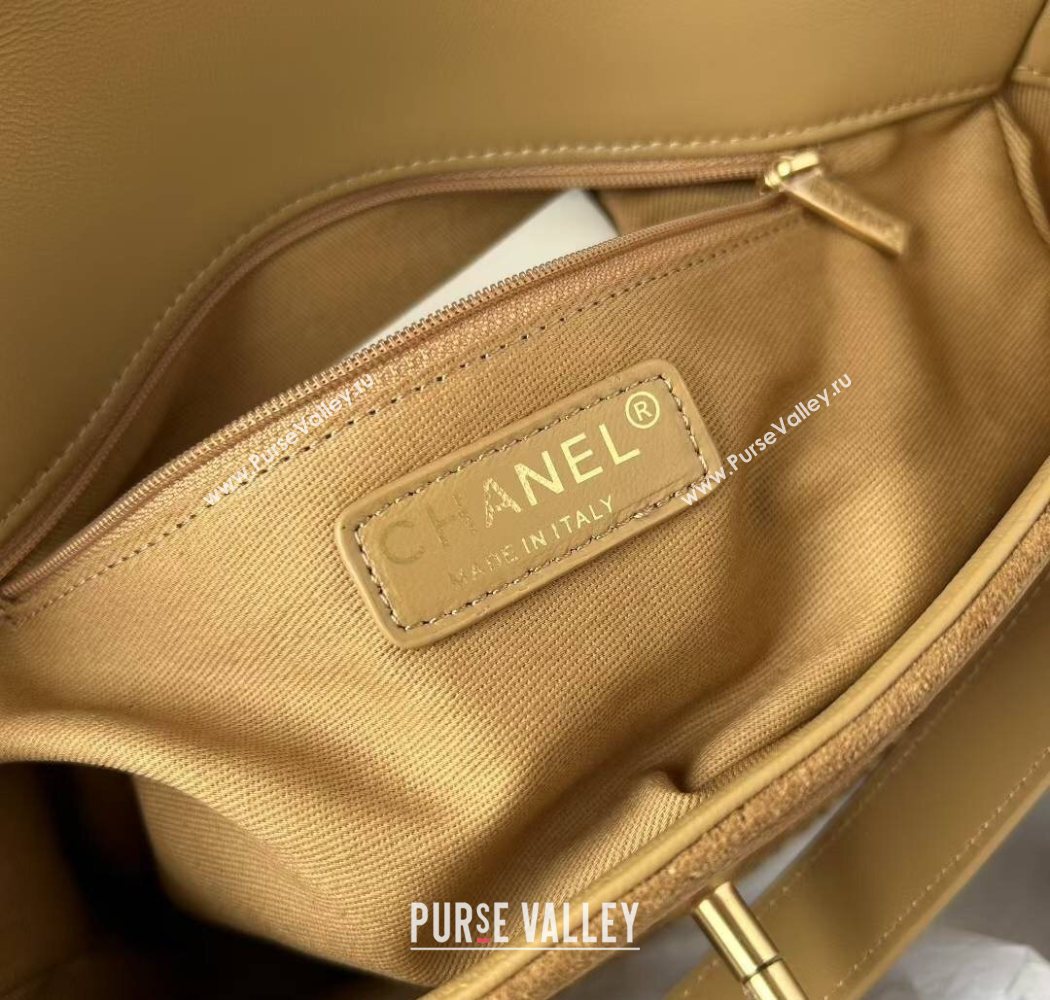 Chanel Suede Hobo Bag AS5886 Brown 2025 (yezi-250703042)