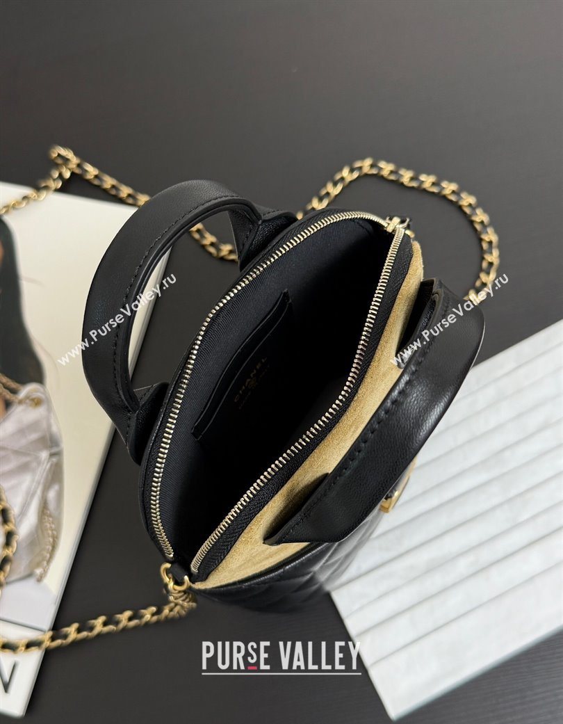 Chanel Suede Lambskin Clutch with Chain Beige/Black 2025 AP4742 (yezi-250703056)