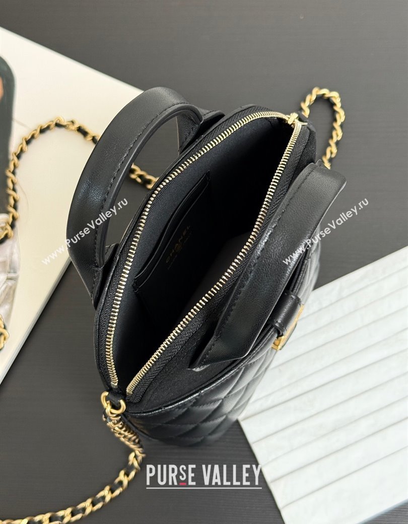 Chanel Suede Lambskin Clutch with Chain Black2 2025 AP4742 (yezi-250703057)