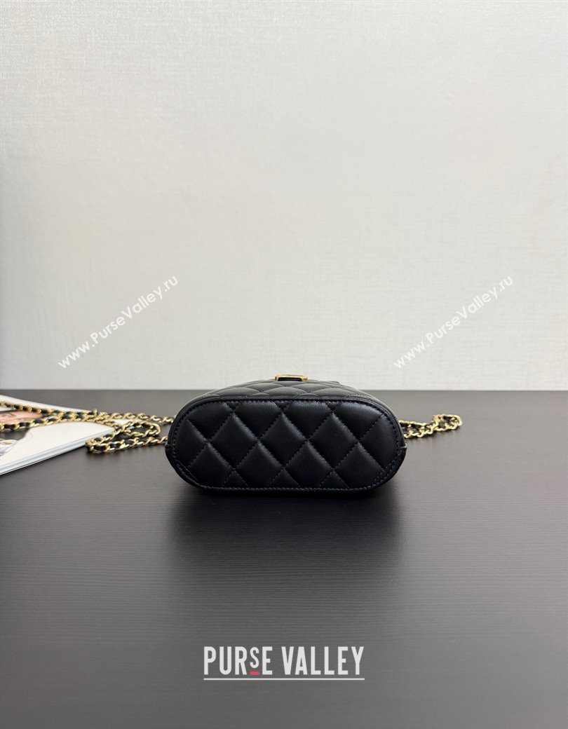 Chanel Suede Lambskin Clutch with Chain Black2 2025 AP4742 (yezi-250703057)
