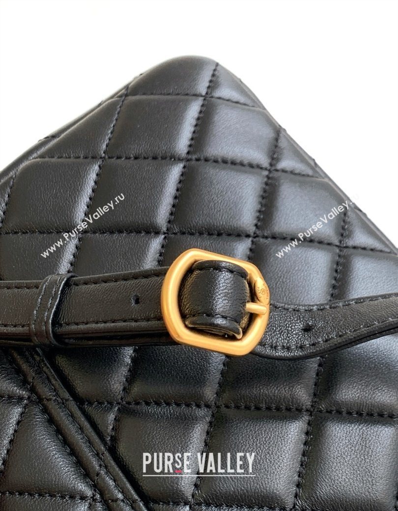 Chanel Calfskin Leather Phone Holder with Strap Black 2025 AP4679 (yezi-250703049)