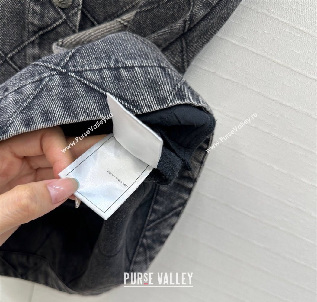 Chanel Black Denim Dress with Camellia 2025 0704 (QI-250704013)