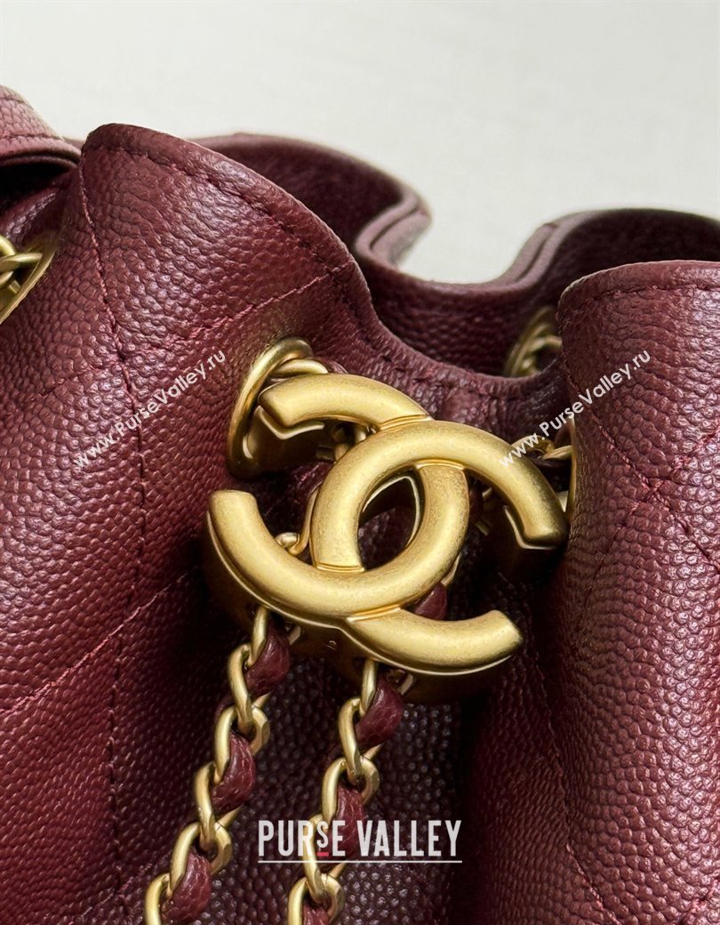 Chanel 25 Grained Calfskin Medium Handbag AS5311 Dark Burgundy 2025 0811 (yezi-2508110062)