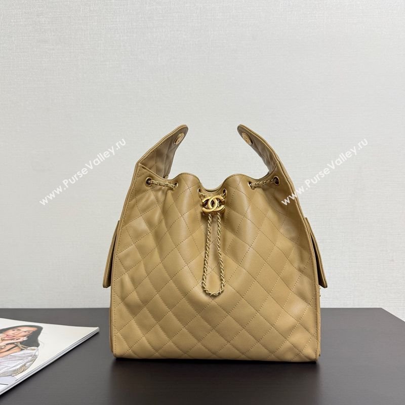 Chanel 25 Grained Calfskin Medium Handbag AS5311 Dark Beige 2025 0811 (yezi-2508110056)