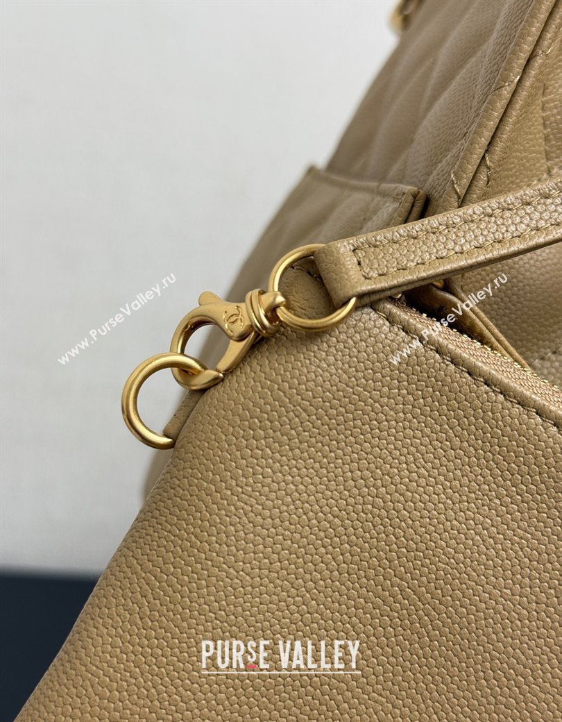 Chanel 25 Grained Calfskin Medium Handbag AS5311 Dark Beige 2025 0811 (yezi-2508110056)