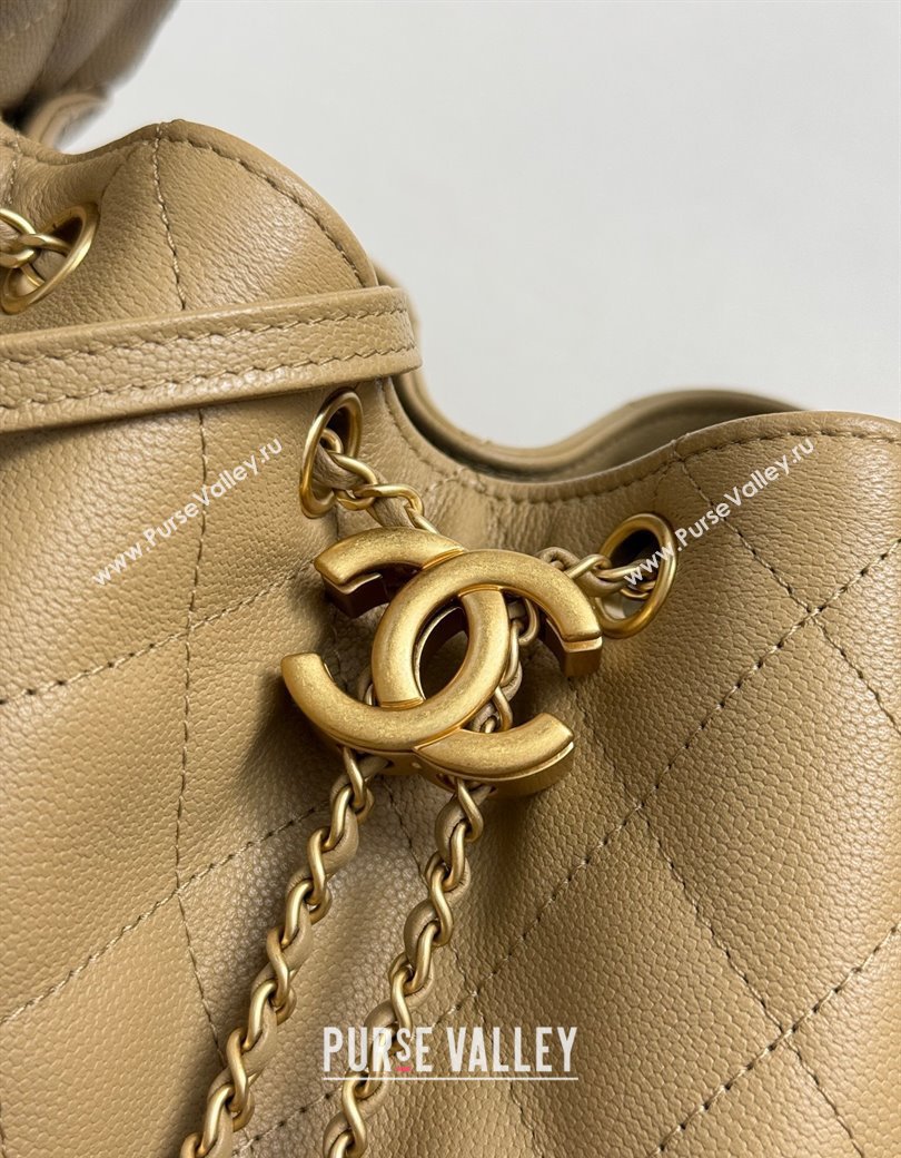 Chanel 25 Grained Calfskin Medium Handbag AS5311 Dark Beige 2025 0811 (yezi-2508110056)