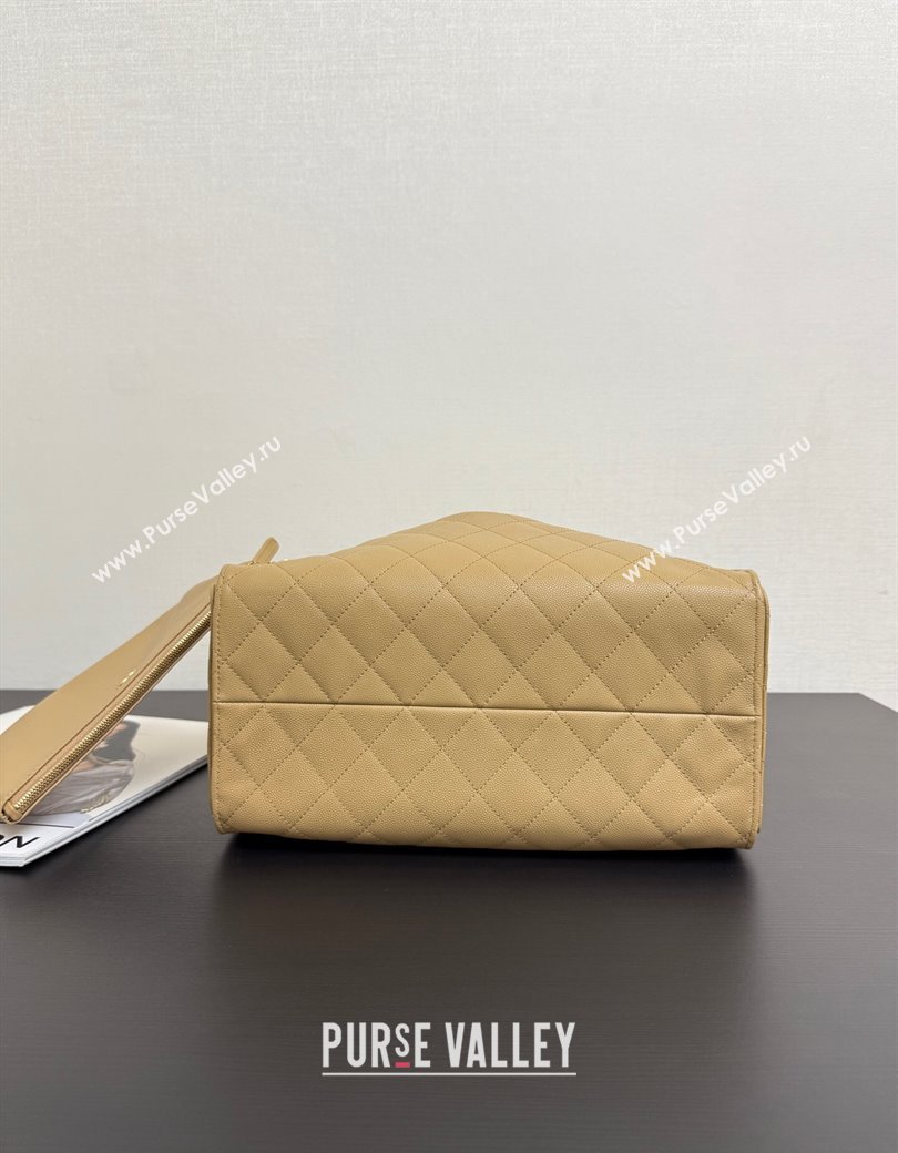 Chanel 25 Grained Calfskin Medium Handbag AS5311 Dark Beige 2025 0811 (yezi-2508110056)