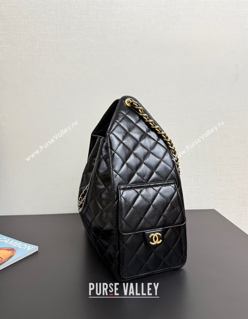 Chanel 25 Lambskin Medium Handbag AS5311 Black 2025 0811 (yezi-2508110057)