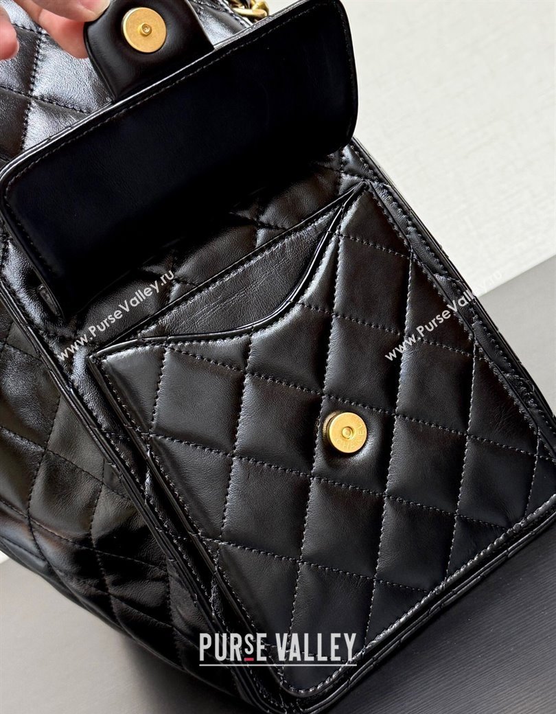 Chanel 25 Lambskin Medium Handbag AS5311 Black 2025 0811 (yezi-2508110057)