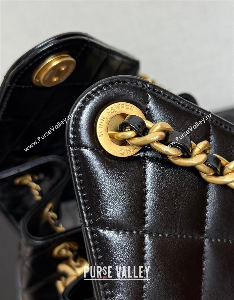 Chanel 25 Lambskin Medium Handbag AS5311 Black 2025 0811 (yezi-2508110057)