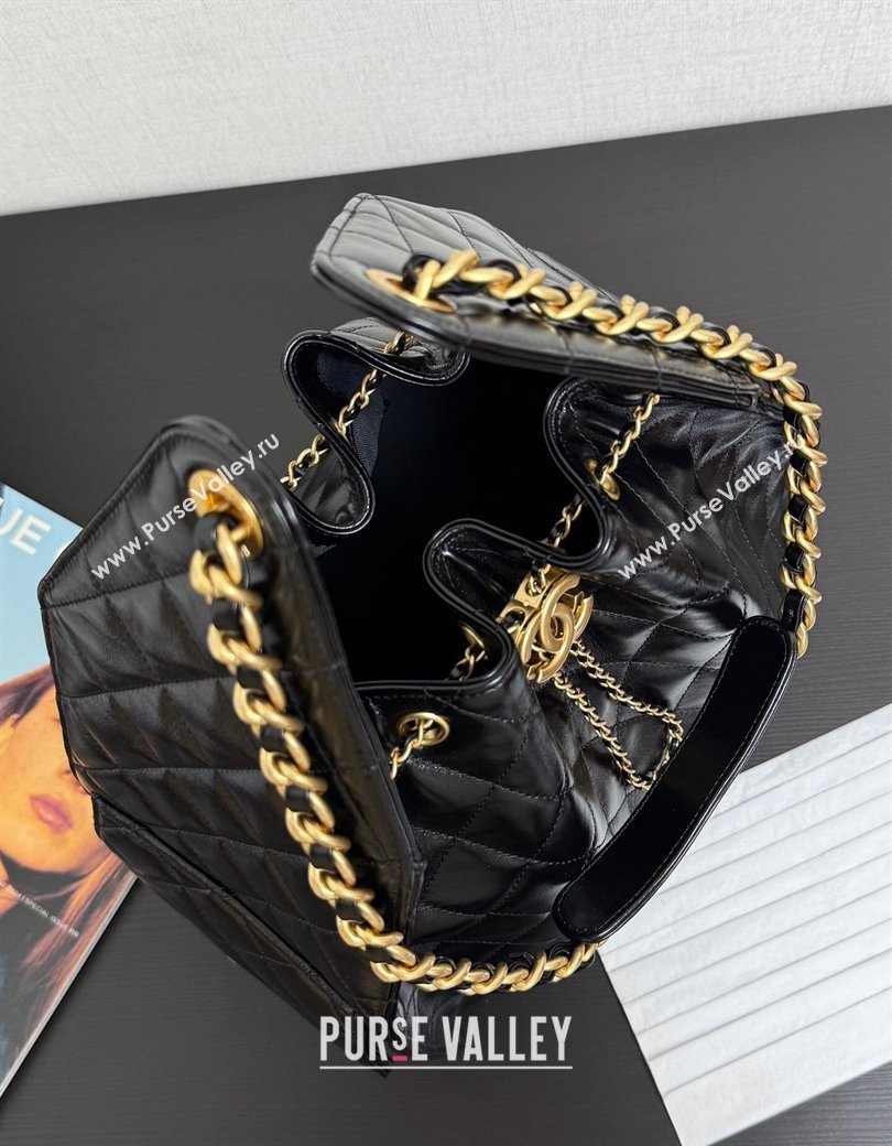 Chanel 25 Lambskin Medium Handbag AS5311 Black 2025 0811 (yezi-2508110057)