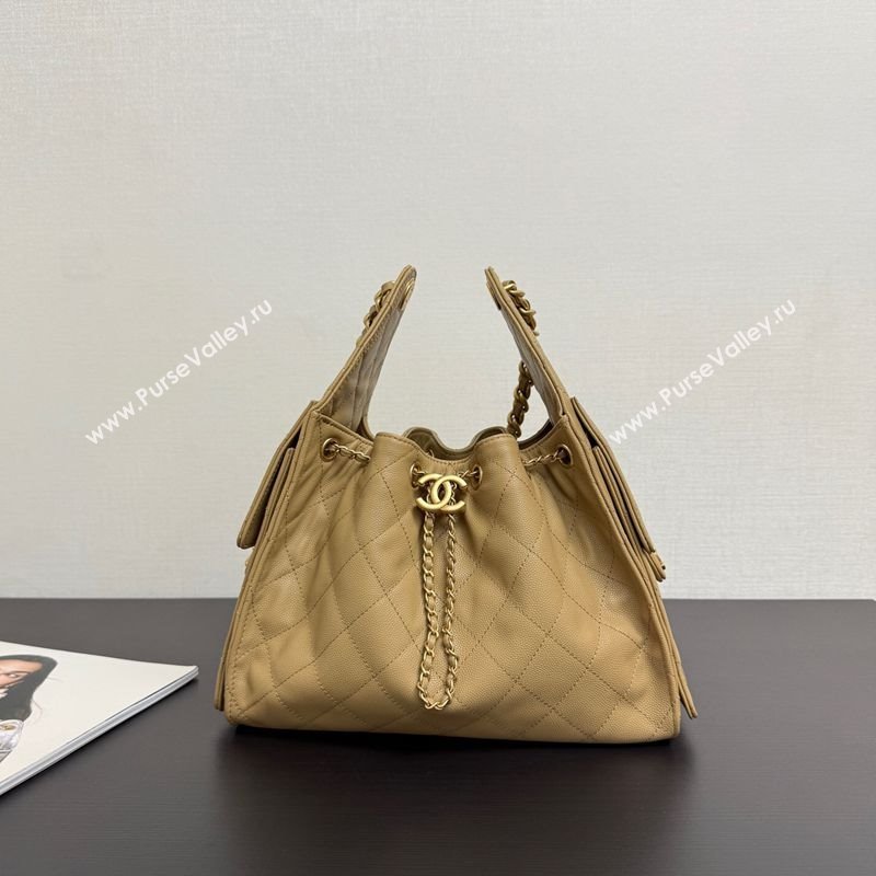 Chanel 25 Small Handbag in Grained Calfskin AS5293 Dark Beige 2025 0811 (yezi-2508110075)