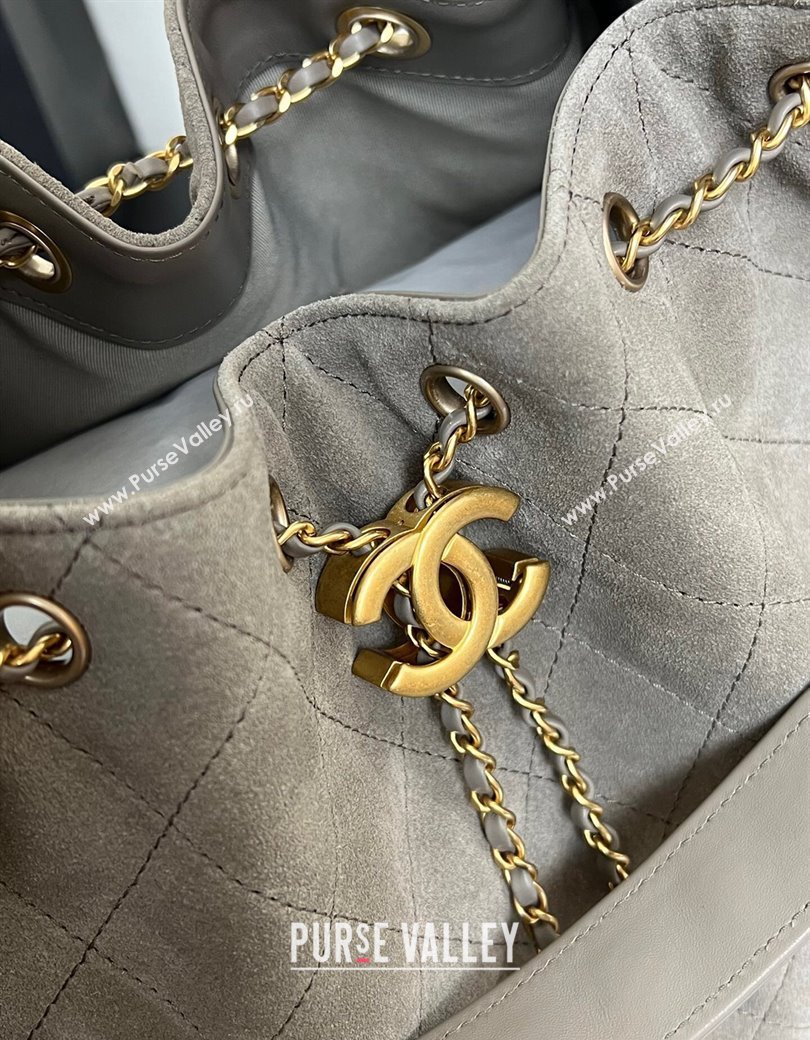 Chanel 25 Suede Medium Handbag AS5311 Dark Grey 2025 0811 (yezi-2508110052)