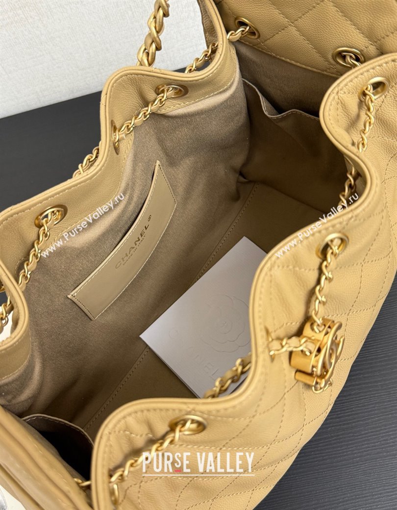 Chanel 25 Small Handbag in Grained Calfskin AS5293 Dark Beige 2025 0811 (yezi-2508110075)