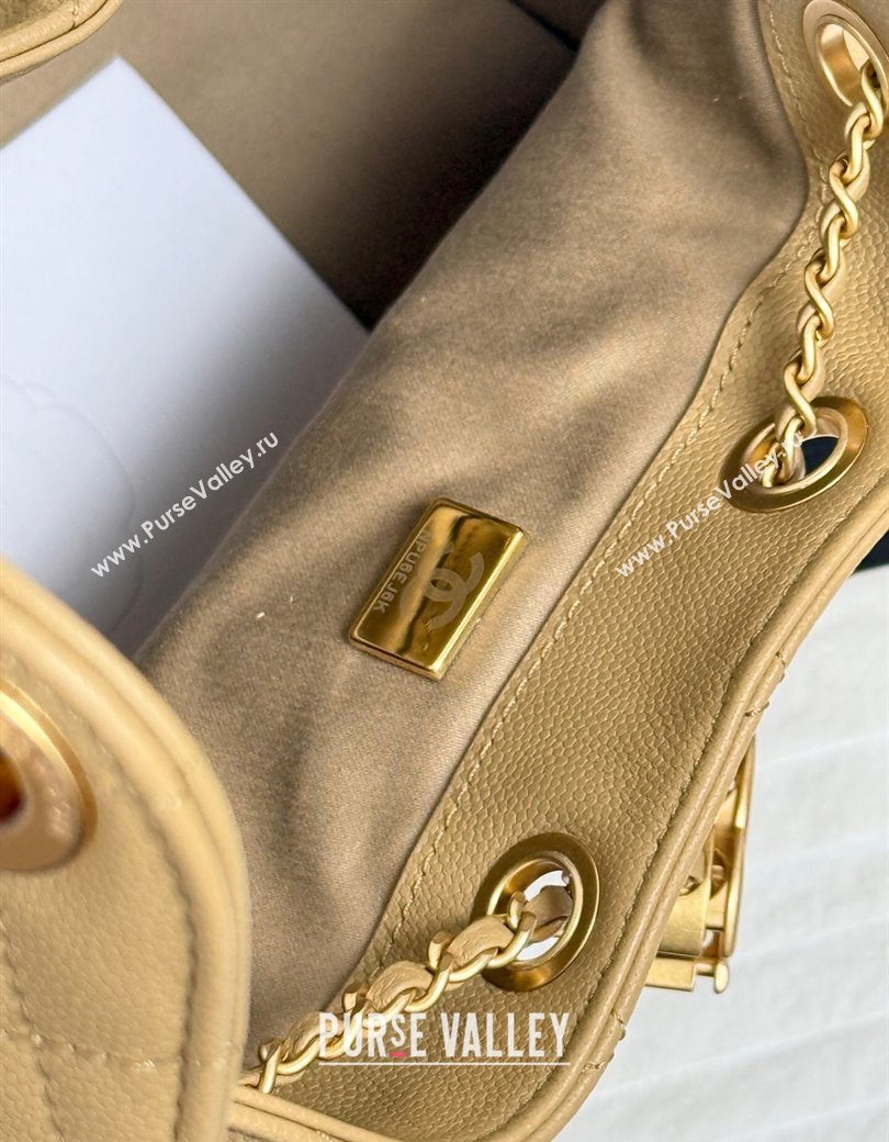Chanel 25 Small Handbag in Grained Calfskin AS5293 Dark Beige 2025 0811 (yezi-2508110075)