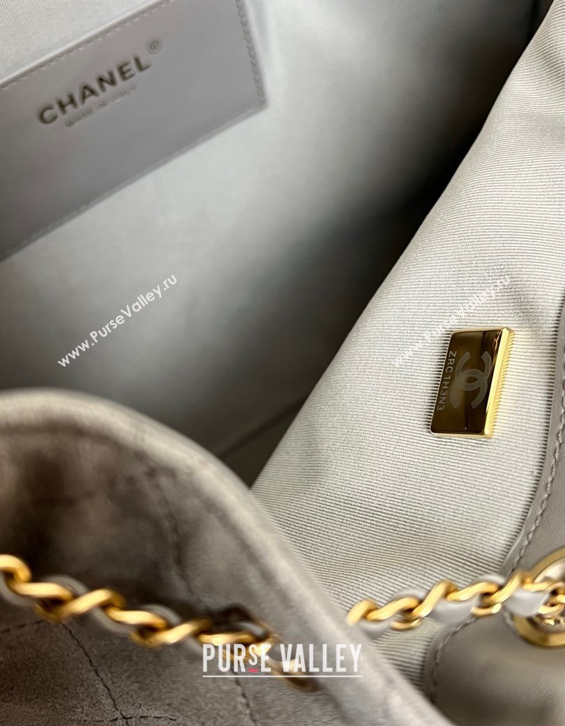 Chanel 25 Suede Medium Handbag AS5311 Dark Grey 2025 0811 (yezi-2508110052)