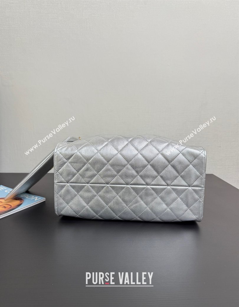 Chanel 25 Grained Calfskin Medium Handbag AS5311 Silver 2025 0811 (yezi-2508110053)