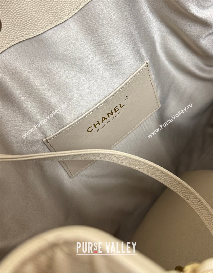 Chanel 25 Grained Calfskin Medium Handbag AS5311 Light Beige 2025 0811 (yezi-2508110055)