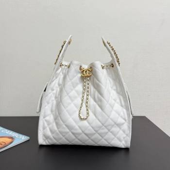 Chanel 25 Grained Calfskin Medium Handbag AS5311 White 2025 0811 (yezi-2508110058)