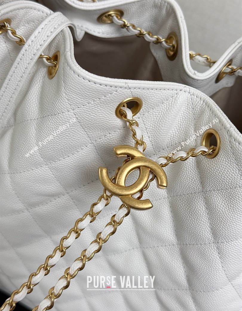 Chanel 25 Grained Calfskin Medium Handbag AS5311 White 2025 0811 (yezi-2508110058)