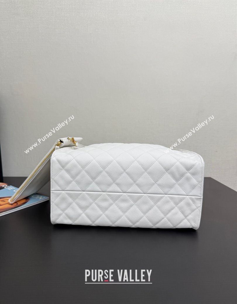 Chanel 25 Grained Calfskin Medium Handbag AS5311 White 2025 0811 (yezi-2508110058)
