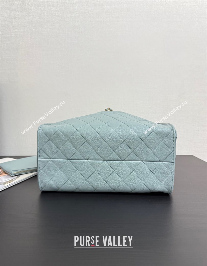 Chanel 25 Grained Calfskin Medium Handbag AS5311 Dusty Blue 2025 0811 (yezi-2508110051)